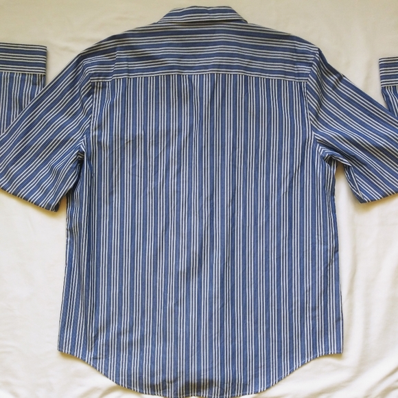 Perry Ellis Dress Shirt Bay Blue - Picture 4 of 10